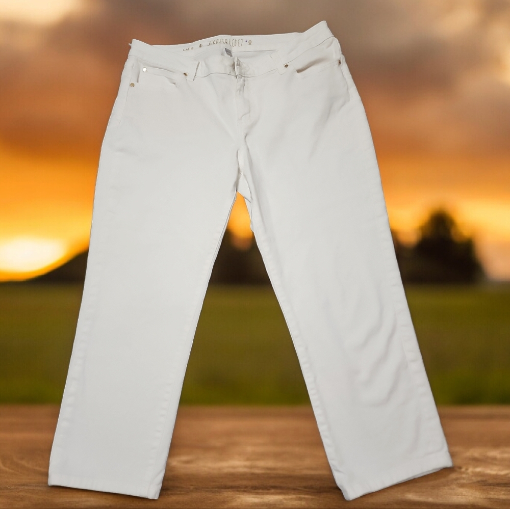 Jlo white Capri pants 14P women's